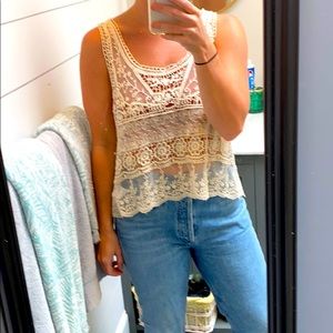 Vintage lace tank